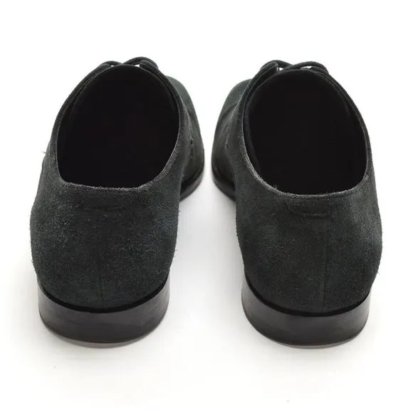 Men Barker Black Wallace Made in England Black Nubuck Oxfords 7.5