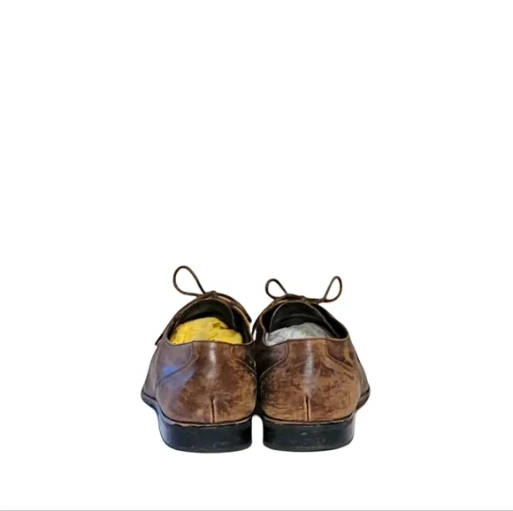 Men Brown Leather Oxfords By Stacy Adams Size 12/Men Designer Shoes/ Men Dress S