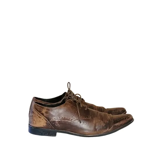 Men Brown Leather Oxfords By Stacy Adams Size 12/Men Designer Shoes/ Men Dress S