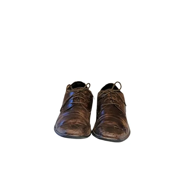 Men Brown Leather Oxfords By Stacy Adams Size 12/Men Designer Shoes/ Men Dress S