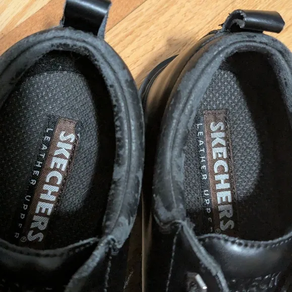 Men's 90s Skechers Black Leather Chunky Platform Oxfords Men's 9.5