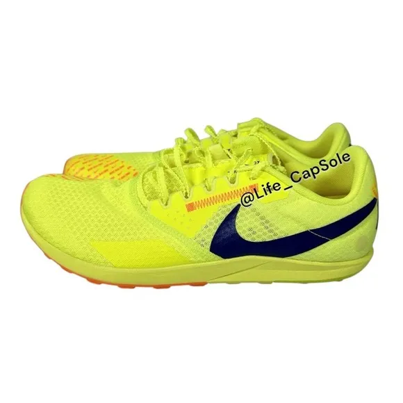 Men's 9.5 Nike Rival XC 6 Cross-Country Spikes Volt/Total Orange DX7999-701 NEW