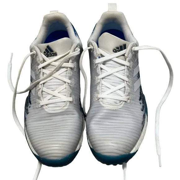 Men’s Adidas Golf 7 CODECHAOS Gray Blue Shoes Spikeless Lightweight Waterproof