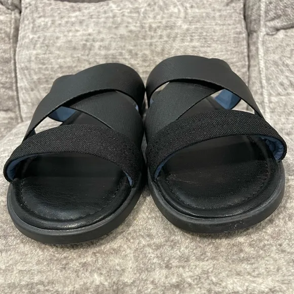 Men’s ALDO ZIEDU Black Crisscross Slides, Size 9….NEW!