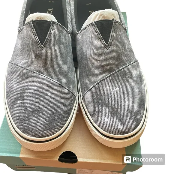 Men’s Alpargata Fenix Black Repreve Distressed Washed Canvas SlipOn Shoe…