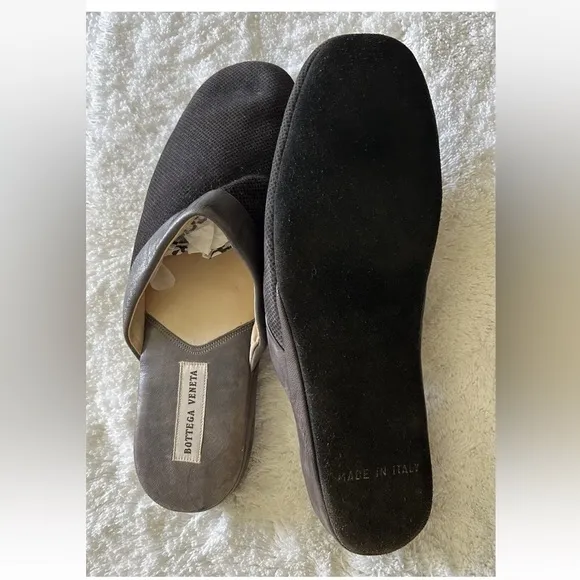 Mens Bottega Veneta Leather House Slippers Slides Size 42