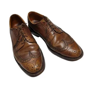 Men's Classic Brown Leather Sole Oxfords Size 11