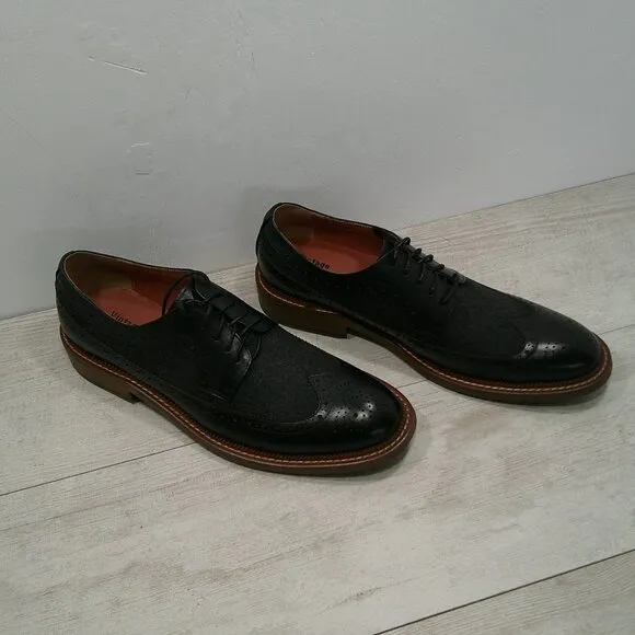 Men's Garret Lace-Up Two-Tone Leather Oxfords Retro Style Size:  13