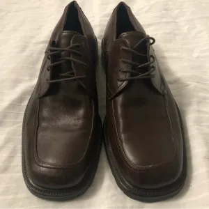 Mens GORDON RUSH brown leather Square Toe Oxfords dress shoes sz. 9 EUR 42