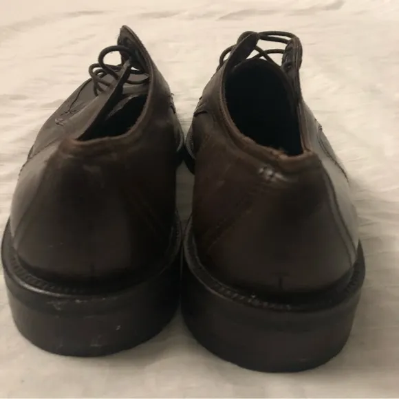 Mens GORDON RUSH brown leather Square Toe Oxfords dress shoes sz. 9 EUR 42