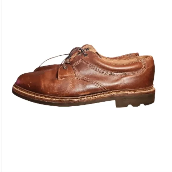 Mens Johnston &amp; Murphy Passport Tassel Brown Leather Oxford Shoes 9.5 Old Money