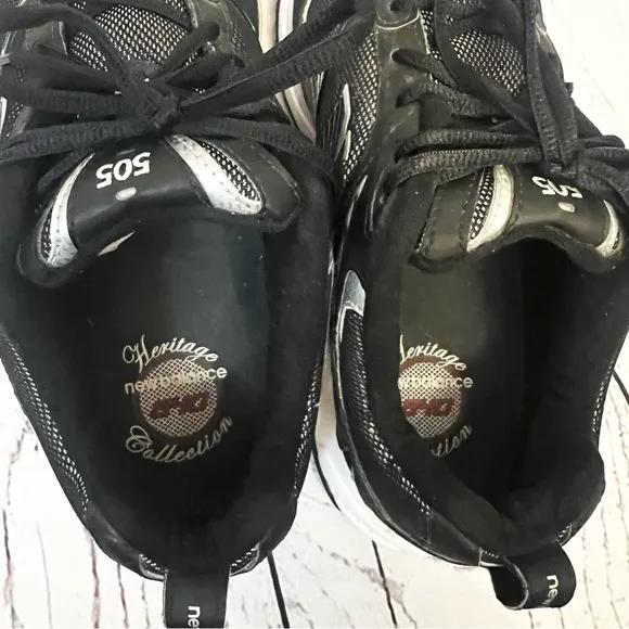 Men's New Balance 505 Black and Gray Athletic Shoes Size 10 1/2