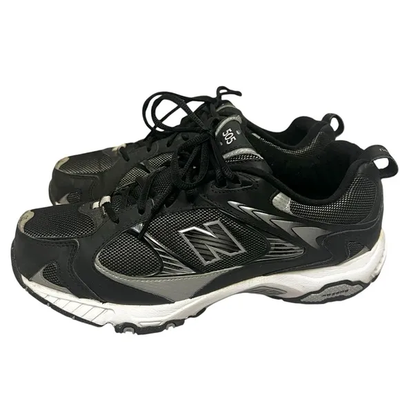 Men's New Balance 505 Black and Gray Athletic Shoes Size 10 1/2