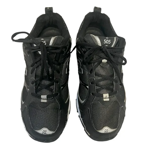 Men's New Balance 505 Black and Gray Athletic Shoes Size 10 1/2