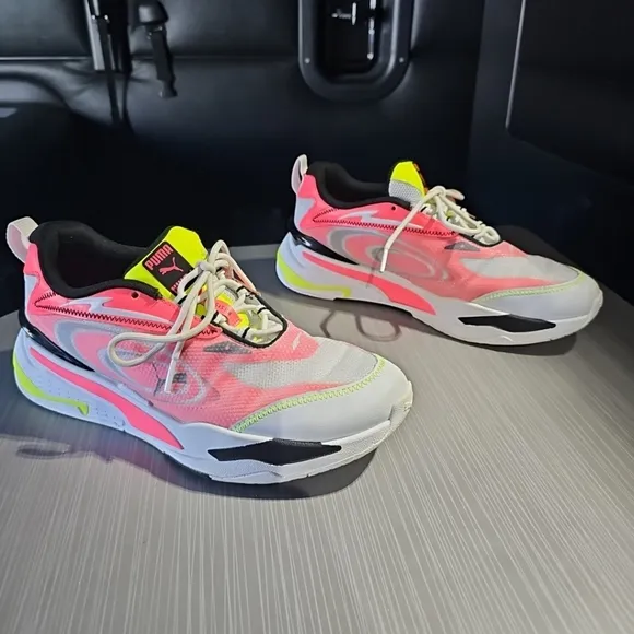 Men's PUMA Shoes rs-Fast Paradise Ignite Pink White Neon‎ 2021 Size 9.5 EUC