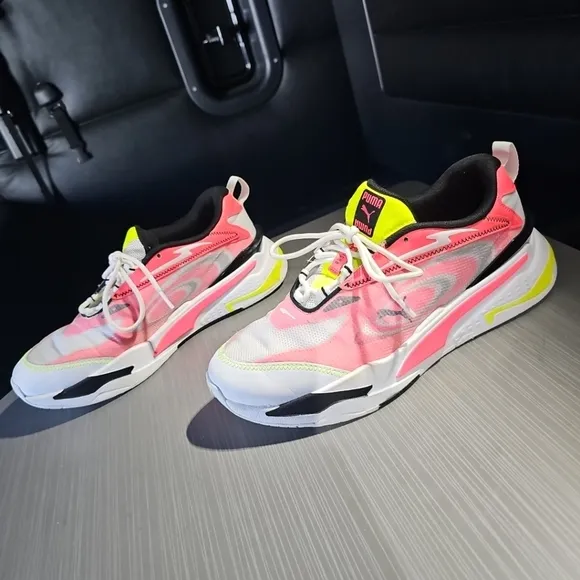 Men's PUMA Shoes rs-Fast Paradise Ignite Pink White Neon‎ 2021 Size 9.5 EUC