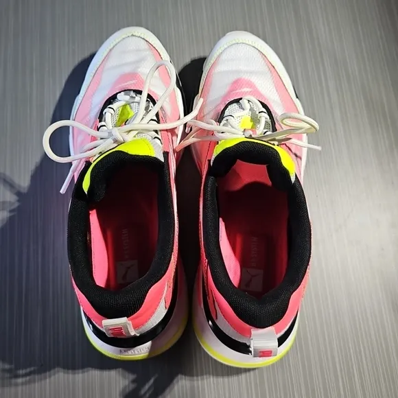 Men's PUMA Shoes rs-Fast Paradise Ignite Pink White Neon‎ 2021 Size 9.5 EUC
