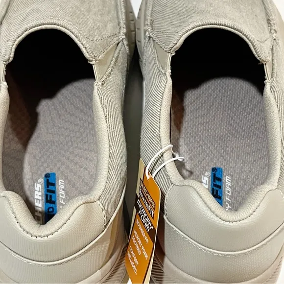 MENS SKECHERS RELAXED FIT COHAGEN-VIERRA CASUAL LACELESS MOC TOE SLIP-ON LOAFER