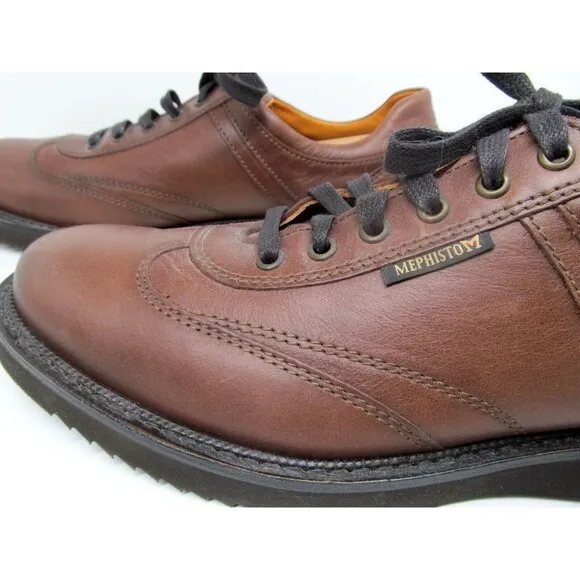Mephisto Air Relax Goodyear Welt Mens Brown Leather Rubber Soled Oxfords US 10.5