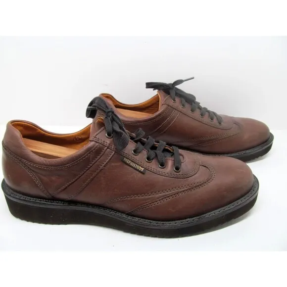 Mephisto Air Relax Goodyear Welt Mens Brown Leather Rubber Soled Oxfords US 10.5