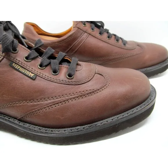 Mephisto Air Relax Goodyear Welt Mens Brown Leather Rubber Soled Oxfords US 10.5
