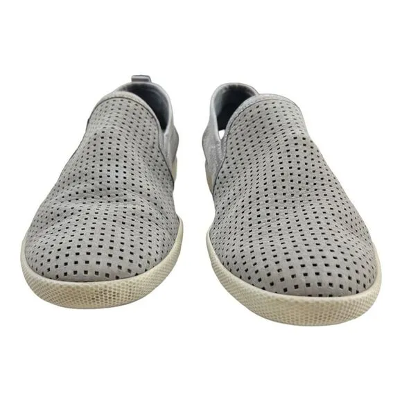 Mephisto Air Relax Men's Slip-On Perforated Casual Shoes Grey White Size 8.5
