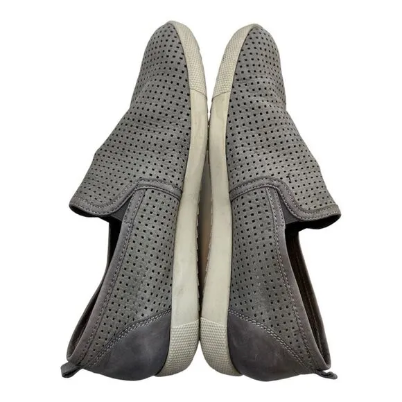 Mephisto Air Relax Men's Slip-On Perforated Casual Shoes Grey White Size 8.5