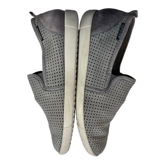 Mephisto Air Relax Men's Slip-On Perforated Casual Shoes Grey White Size 8.5
