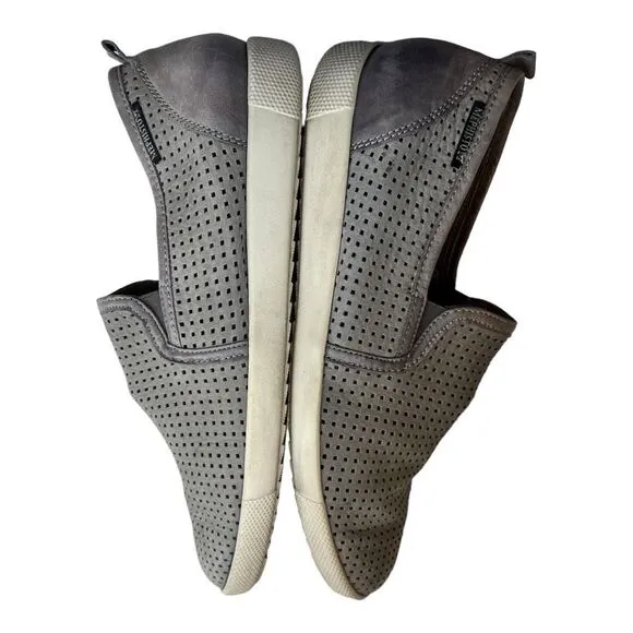 Mephisto Air Relax Men's Slip-On Perforated Casual Shoes Grey White Size 8.5