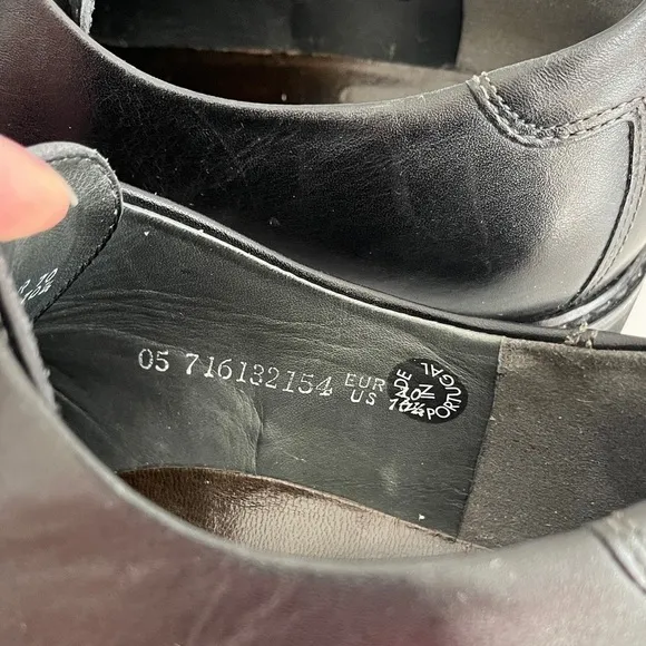 Mephisto Black Leather Goodyear Welt Oxfords, Size 10.5