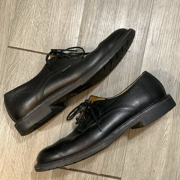 Mephisto Black Pebbled Leather Shock Absorber Lace-Up Oxfords size 11