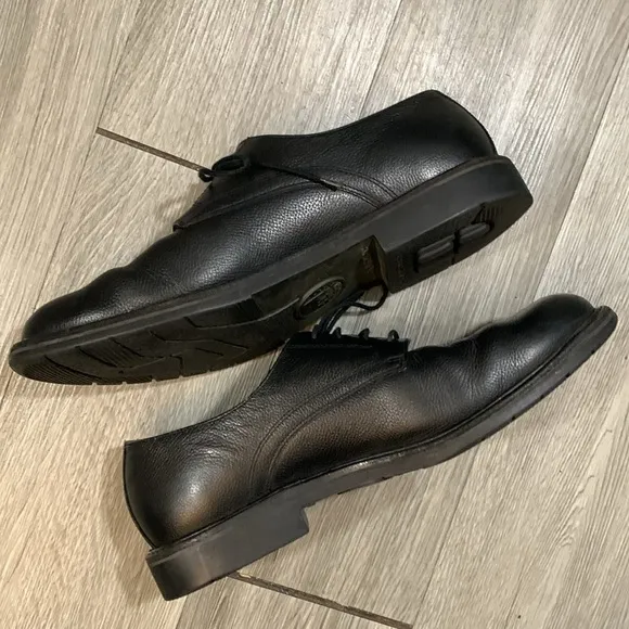 Mephisto Black Pebbled Leather Shock Absorber Lace-Up Oxfords size 11