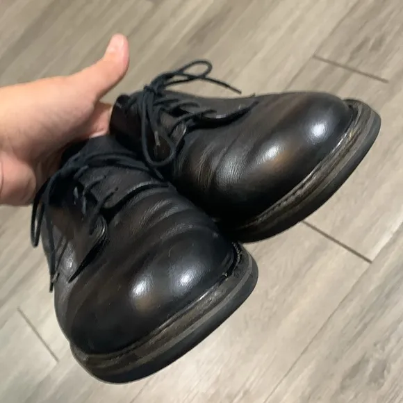 Mephisto Black Pebbled Leather Shock Absorber Lace-Up Oxfords size 11