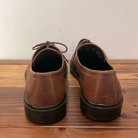 Mephisto Brown Leather Air Jet Size US 11 Leather Derby Oxfords Shoes