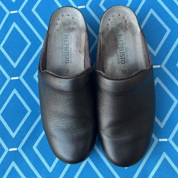 mephisto clogs brown 38 us size 8