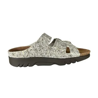 Mephisto Zach Fit Dark Green Floraly Women's Slides