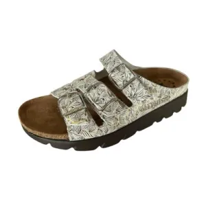 Mephisto Zach Fit Dark Green Floraly Women's Slides