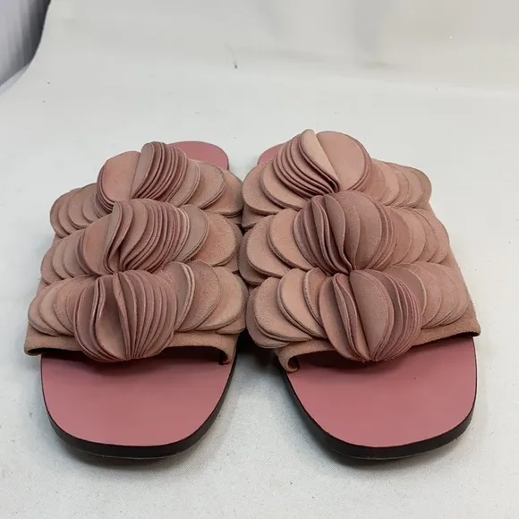 Mercedes Castillo Sz 8.5 Pink Delphia Suede Slides