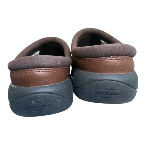 Merrell Mens size 12 Encore Gust Brown Leather Slip on Casual Comfort Mule Clogs