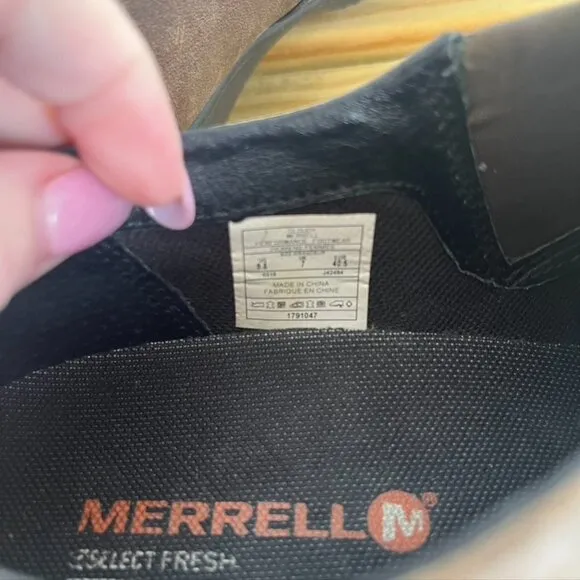 Merrell Veranda Leather Slip On Cloudy Brown Sz 9.5