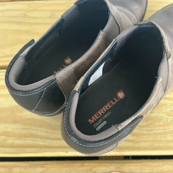 Merrell Veranda Leather Slip On Cloudy Brown Sz 9.5