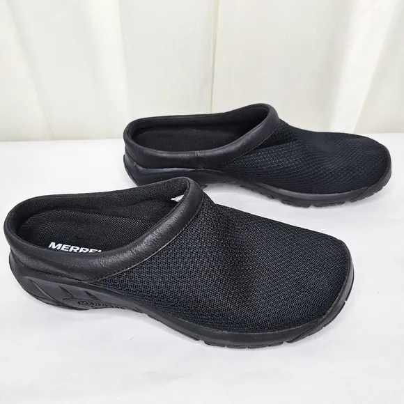 Merrell Women's Encore Breeze Black Slip-On Clog Shoe Size 7.5