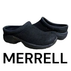 Merrell Womens Primo Breeze II Mesh Slip-On Slides Clogs Mule Shoes Black Size 5