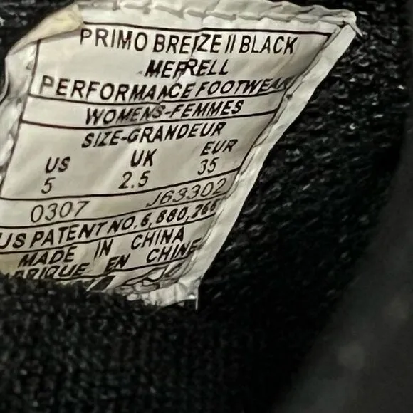 Merrell Womens Primo Breeze II Mesh Slip-On Slides Clogs Mule Shoes Black Size 5