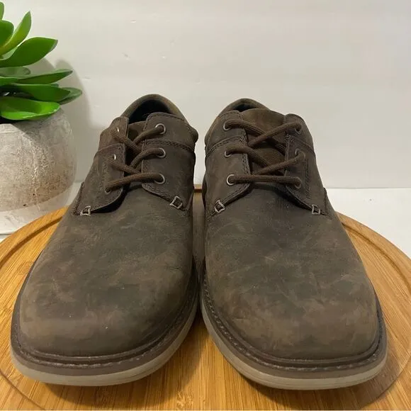 Merrell World Vue Leather Oxfords Brown Casual Lace Up Comfort Shoe Size 11