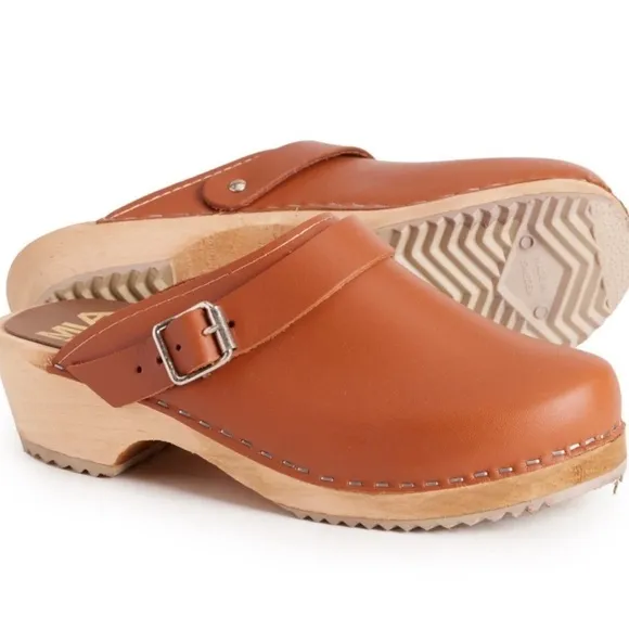 MIA Alma Clogs Mules Luggage Leather Platform Casual Retro Boho Hippie Tan 7