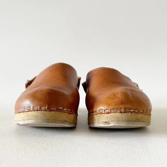 MIA Alma Clogs Mules Luggage Leather Platform Casual Retro Boho Hippie Tan 7