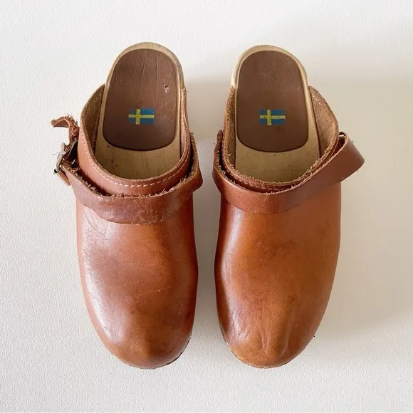 MIA Alma Clogs Mules Luggage Leather Platform Casual Retro Boho Hippie Tan 7