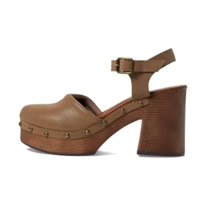 MIA Analie Women's Brown Studded Rounded Closed Toe Platform Clogs Size 9.5