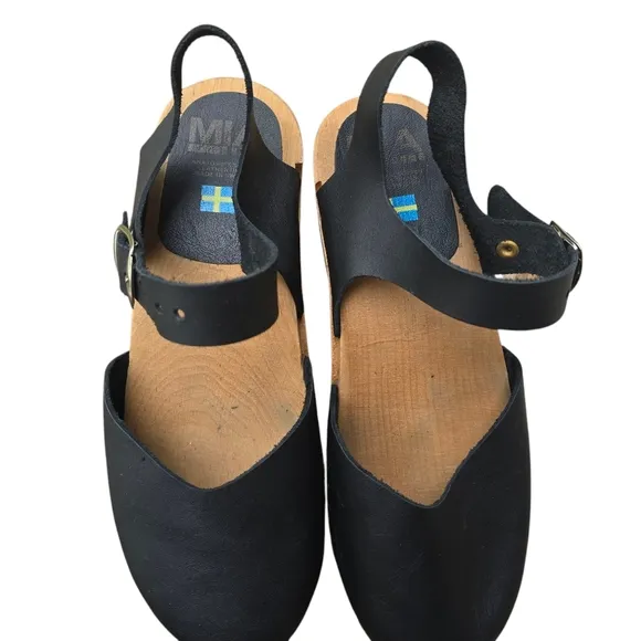 MIA Swedish Sofia Clogs, Black, Size 41